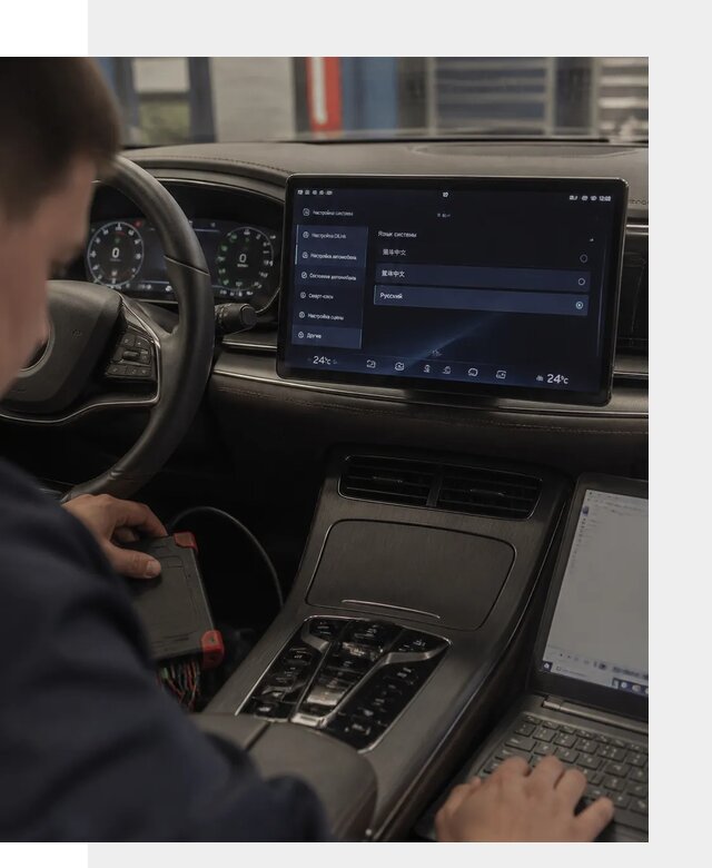 Русификация автомобиля BYD HAN для эксплуатации в Канске